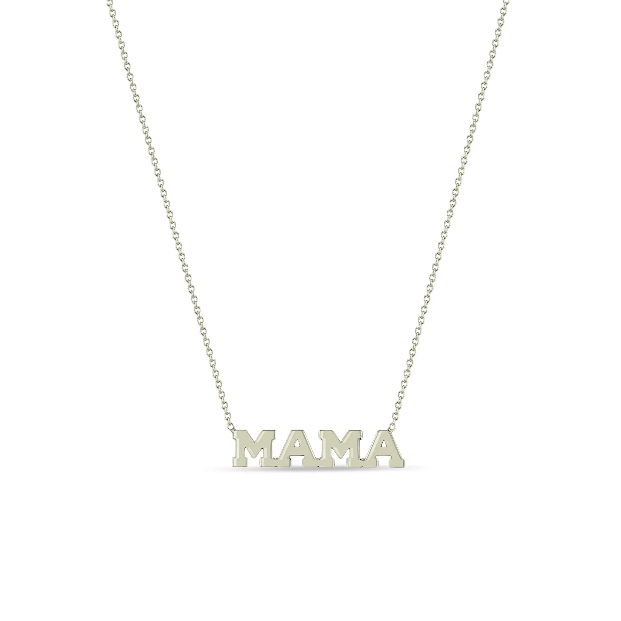 14k Full Pavé Diamond MAMA Necklace