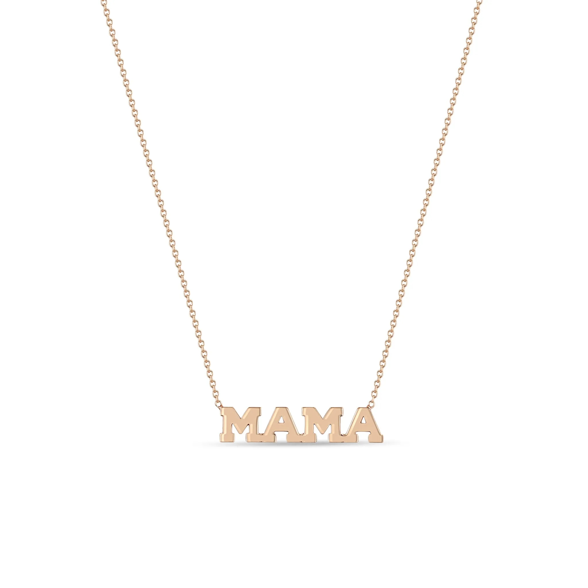 14k Full Pavé Diamond MAMA Necklace