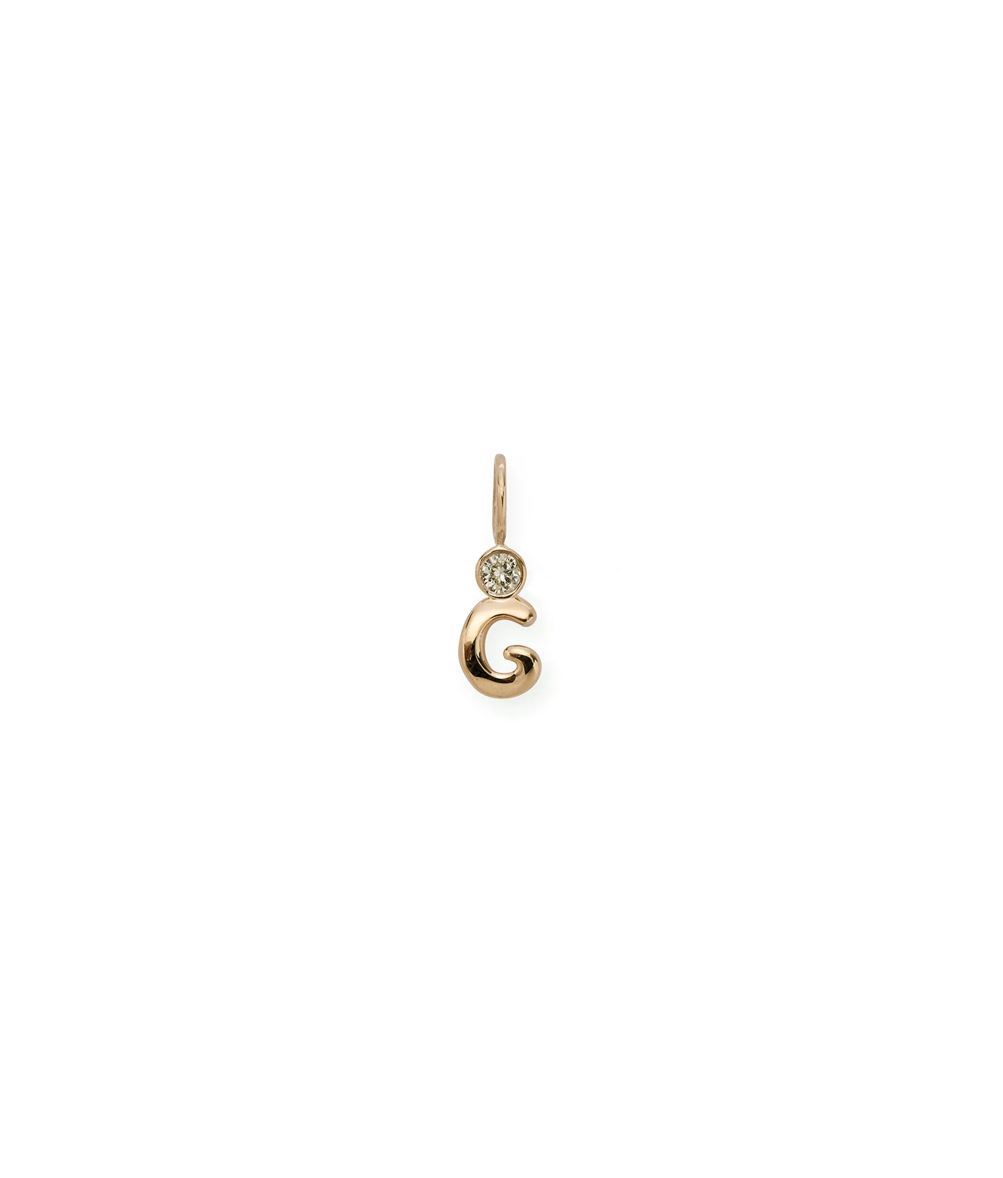 14k Gold Alphabet Soup G Charm