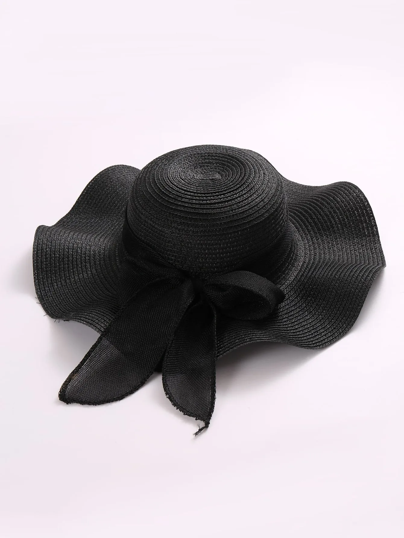 1pc Women Bow Decor Boho Straw Hat For Beach