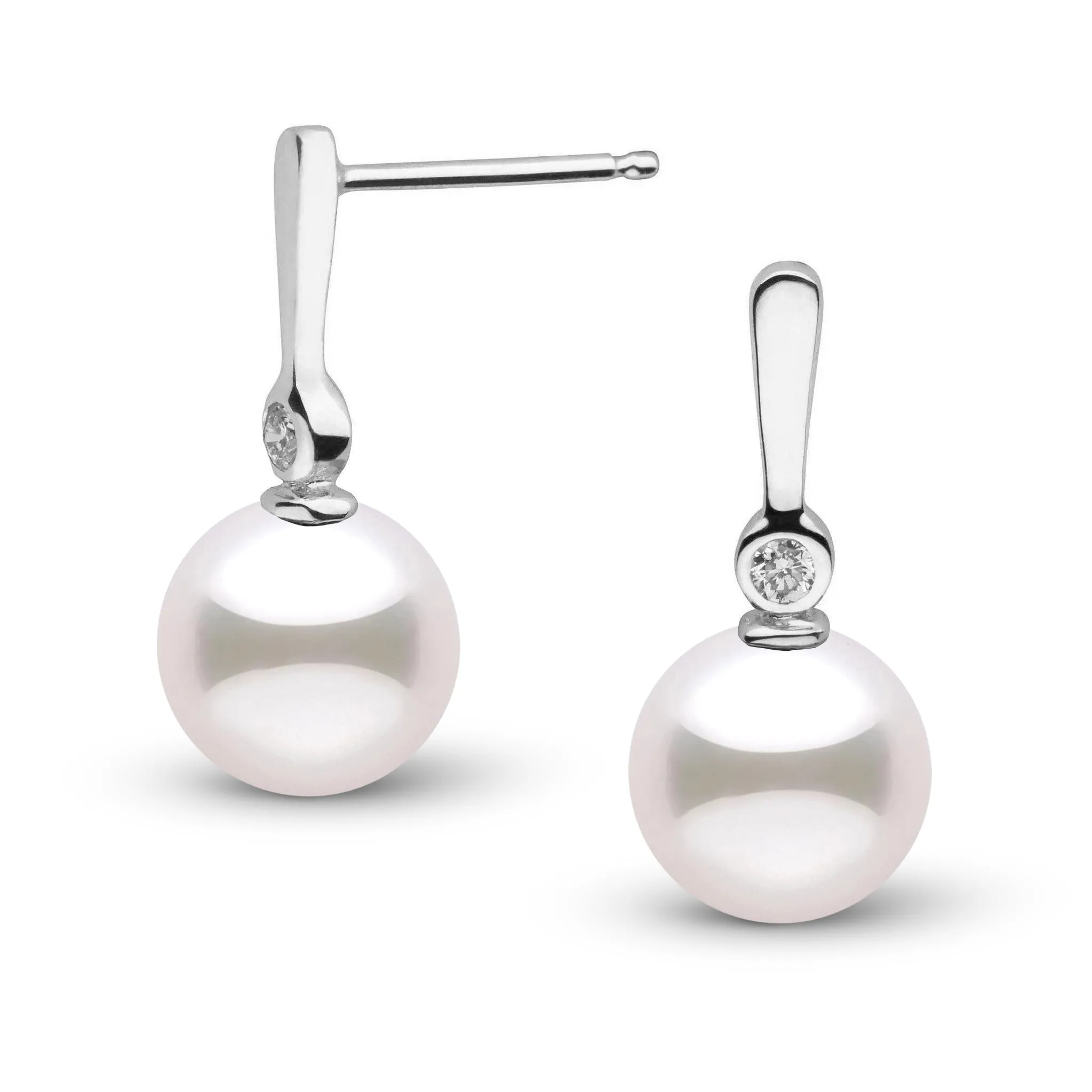 8.0-8.5 mm Akoya Pearl and Diamond Aspire Collection Earrings