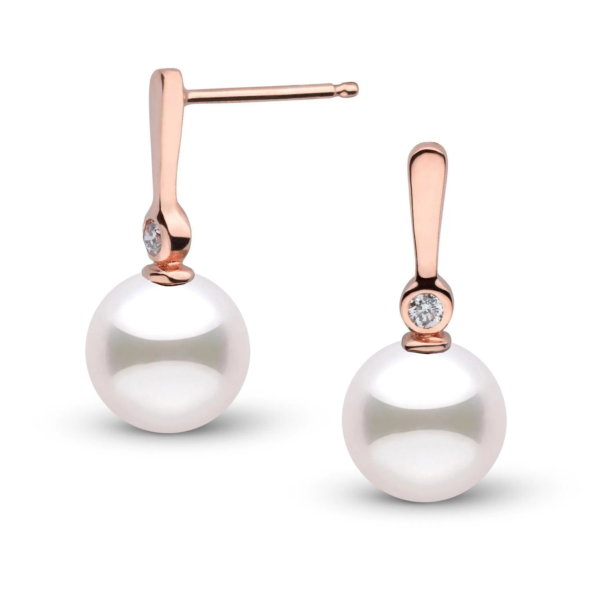 8.0-8.5 mm Akoya Pearl and Diamond Aspire Collection Earrings