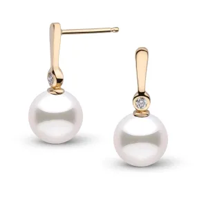 8.0-8.5 mm Akoya Pearl and Diamond Aspire Collection Earrings