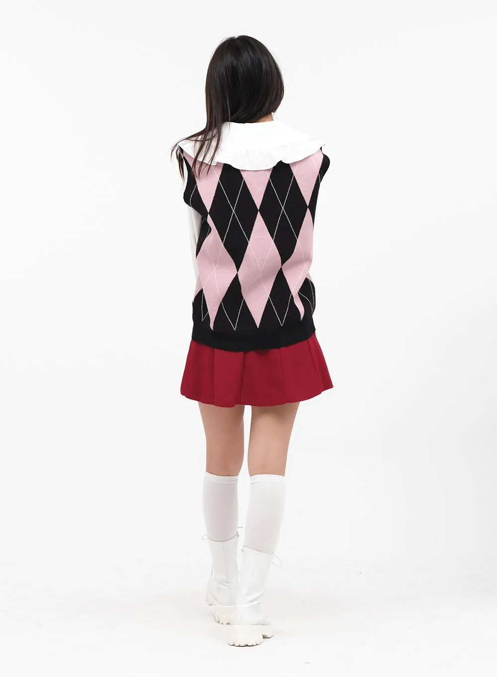 Argyle Knit Vest K0302