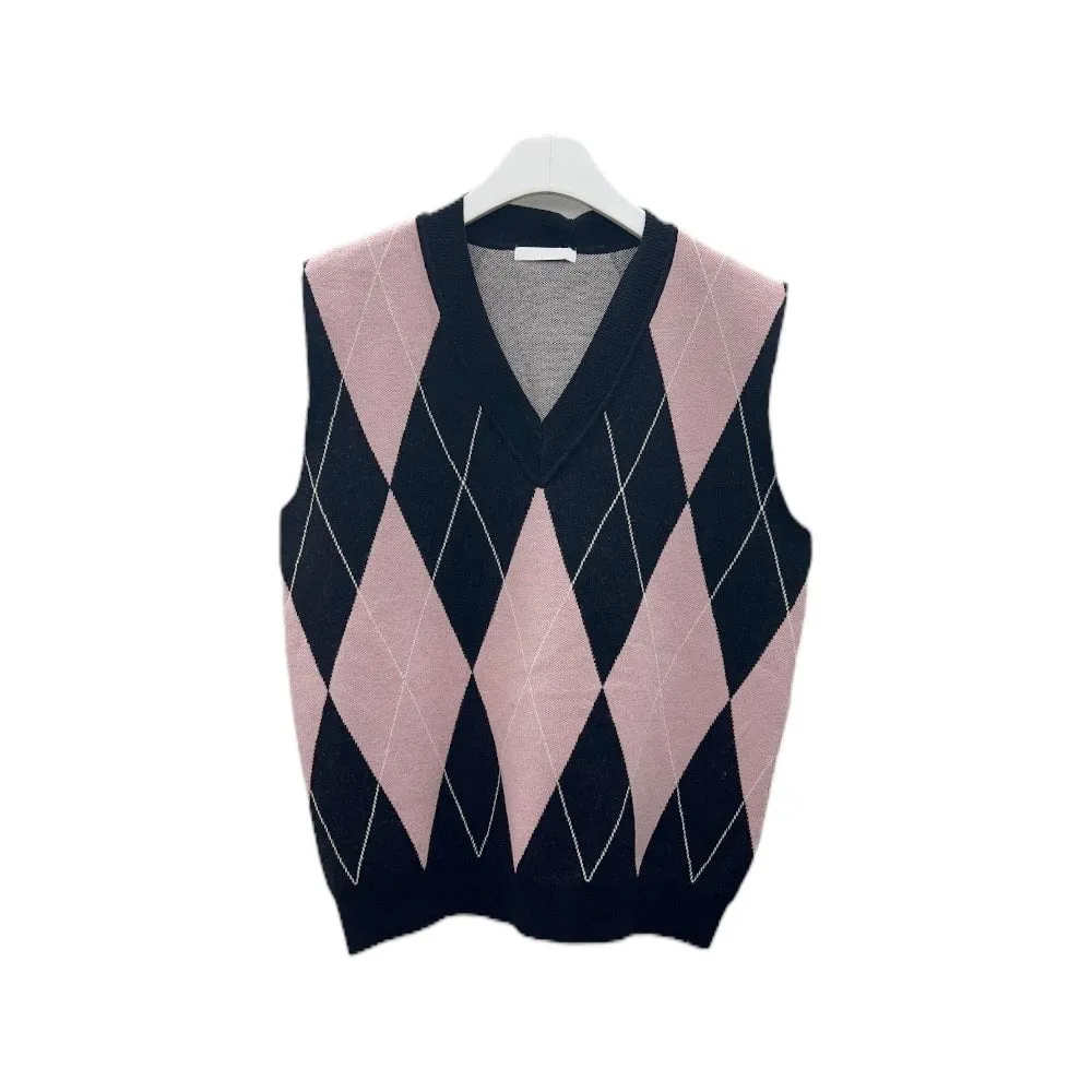 Argyle Knit Vest K0302