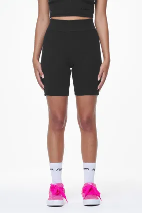 Barrie Rib Biker Shorts Black