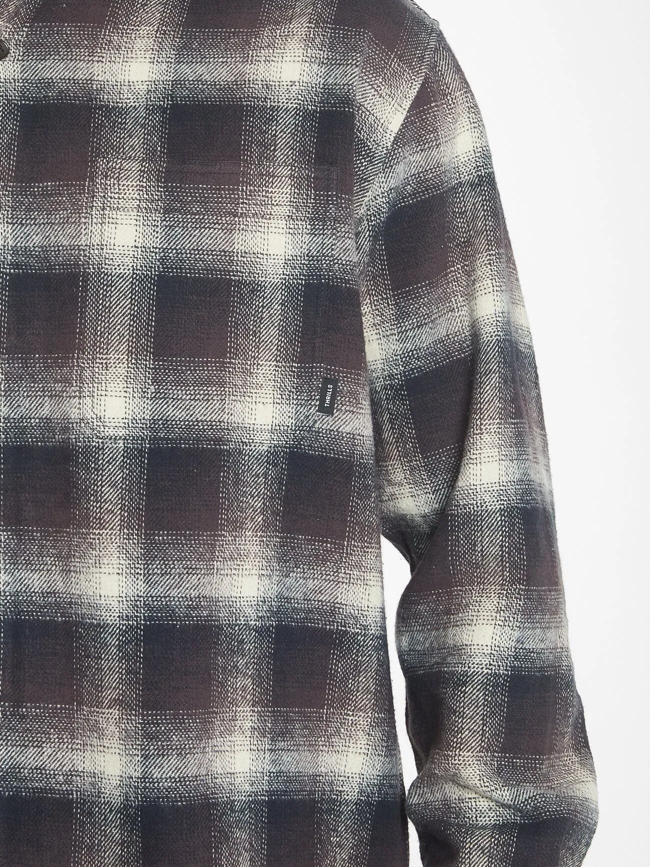 Barrio Long Sleeve Flannel Shirt - Deep Plum