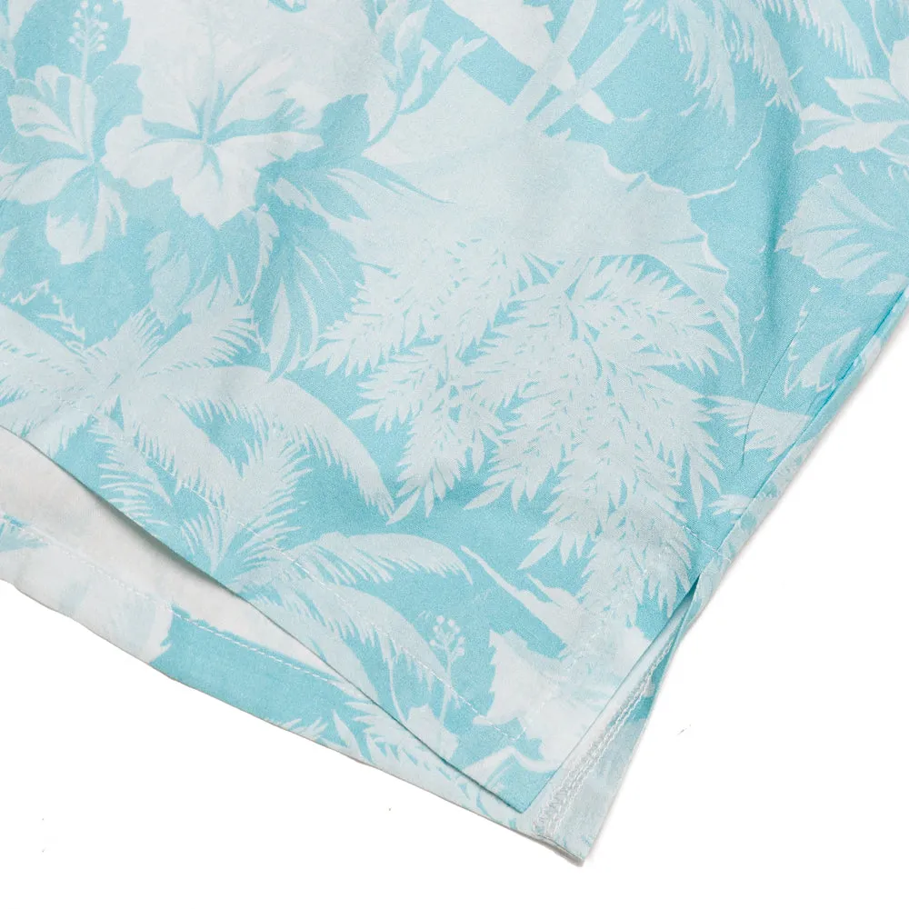 Bather Teal Aloha Camp Shirt