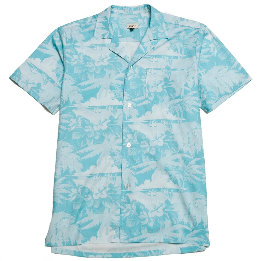 Bather Teal Aloha Camp Shirt