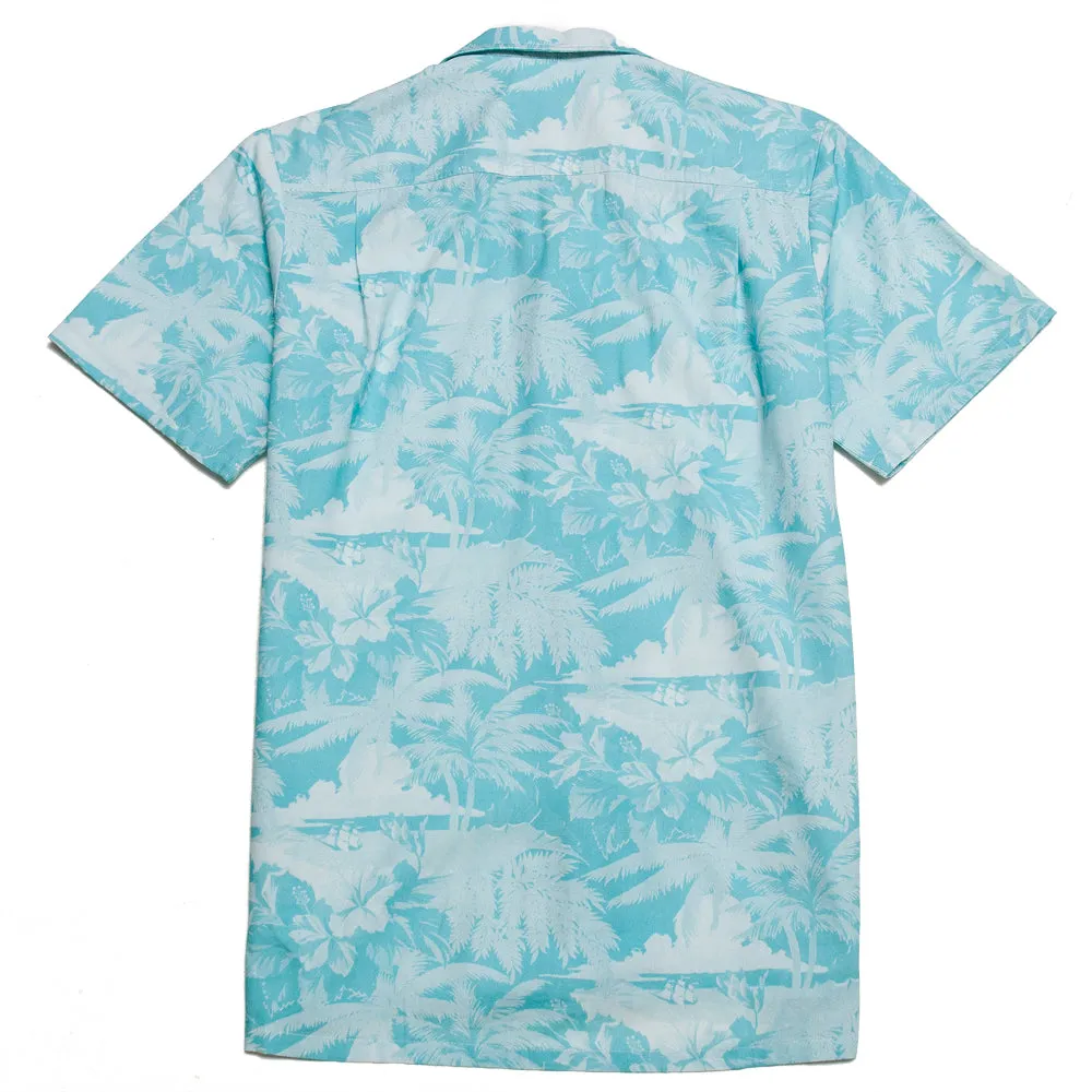 Bather Teal Aloha Camp Shirt