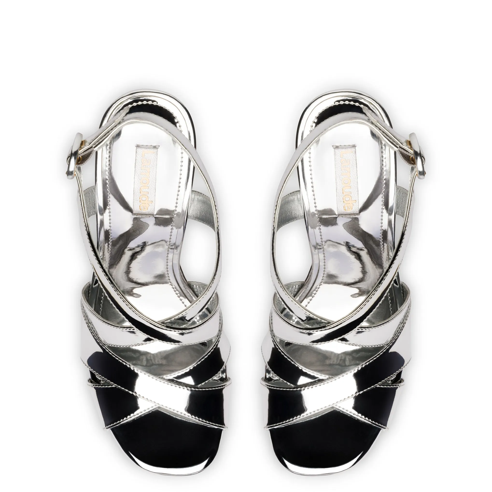 Bee Sandal In Silver Specchio