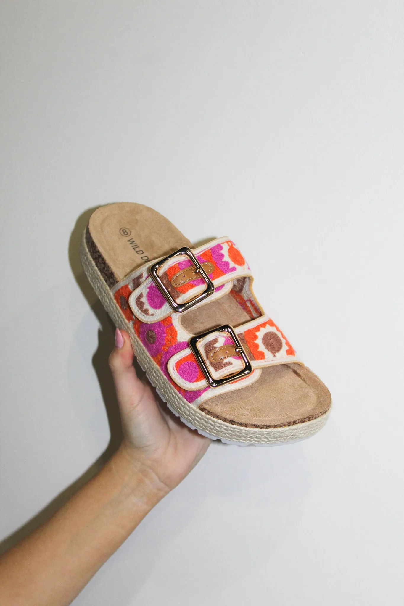 Boho Crochet Sandals- Pink Multi