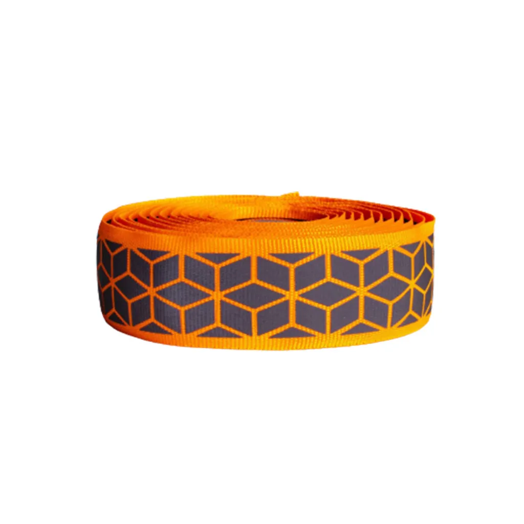 BTP Woven Bartape - Reflective Cube Neon Orange