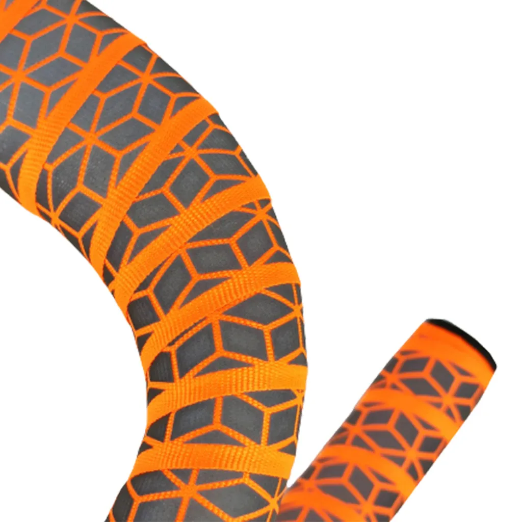 BTP Woven Bartape - Reflective Cube Neon Orange