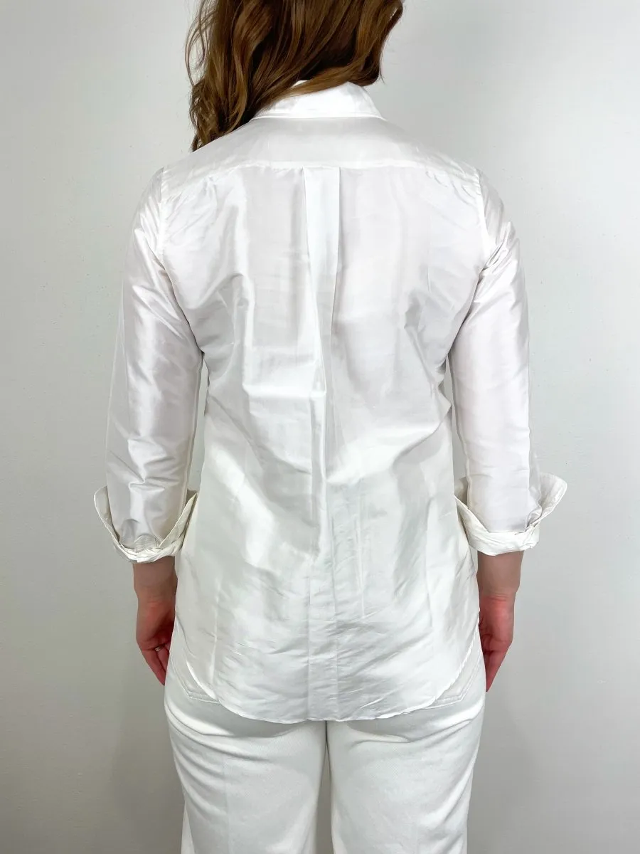 Elsie Shirt in Ivory Silk