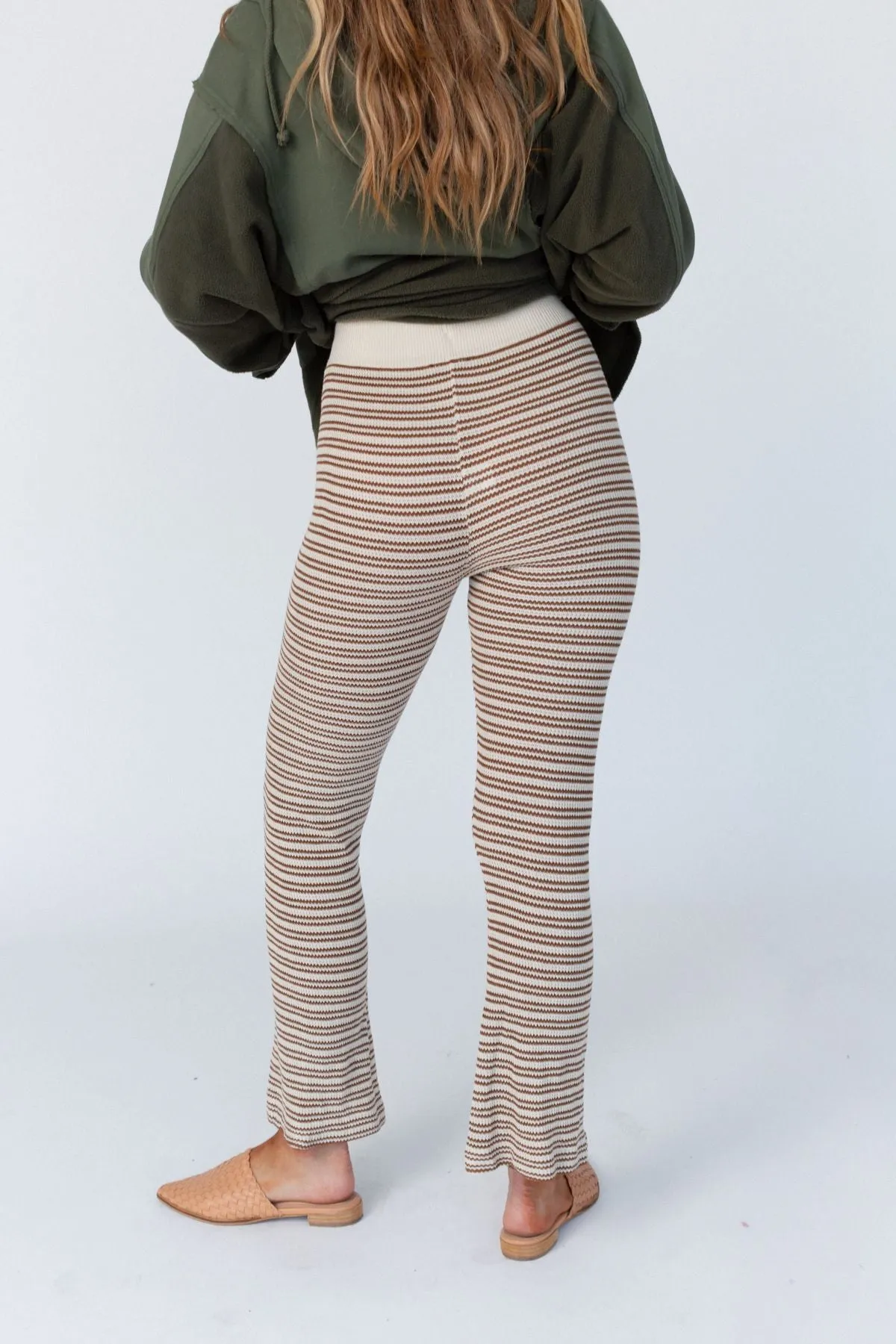 Faith Sweater Knit Pant - Beige Multi