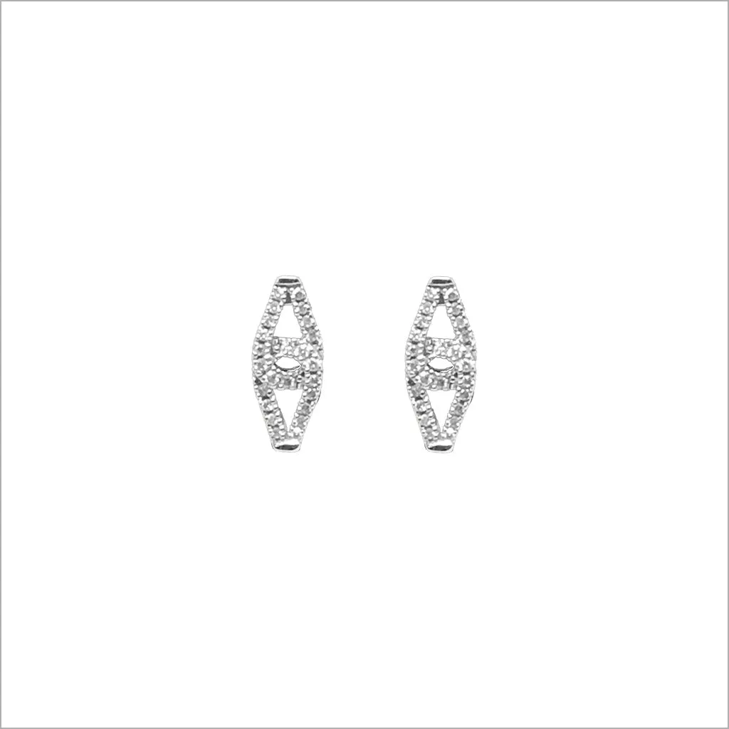 Fiamma 18K Gold Diamond Stud Earrings