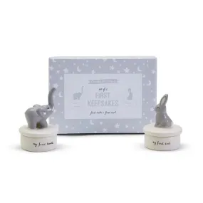 First Tooth & First Curl Keepsake Set in Gift Box