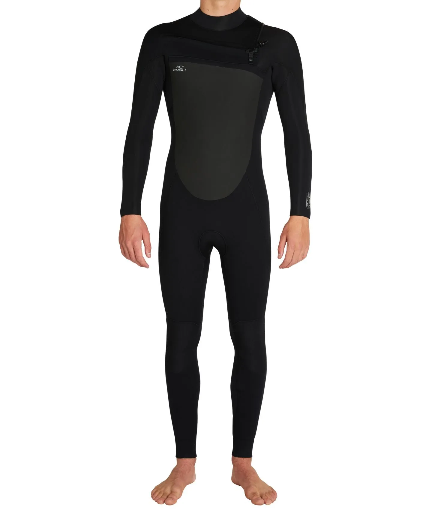 Focus 3/2mm Steamer Chest Zip Sealed Wetsuit - Black