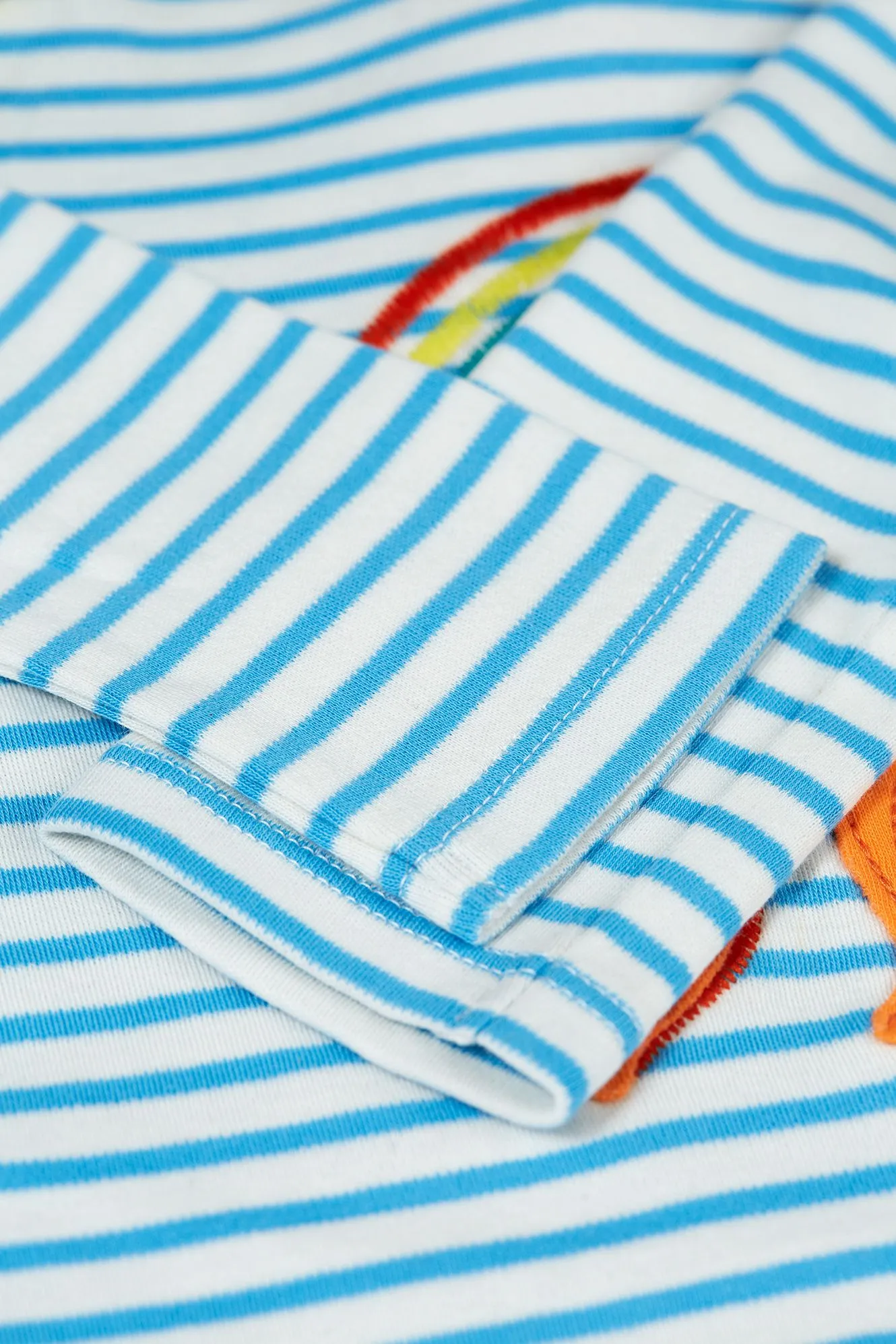 Frugi Blue Striped Octopus Bobby Appliqué Top