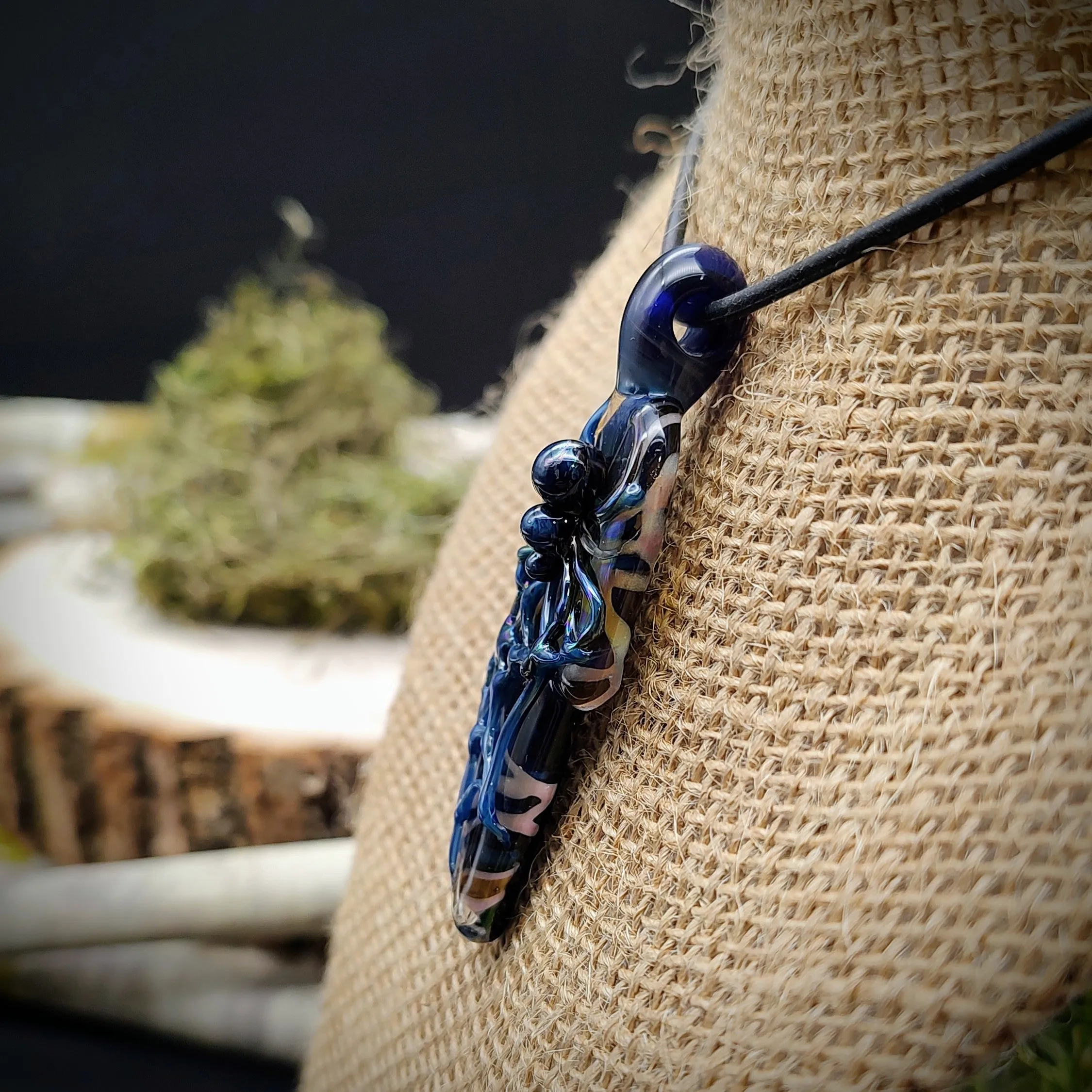 Fumed Spider Pendant (Ready To Ship)