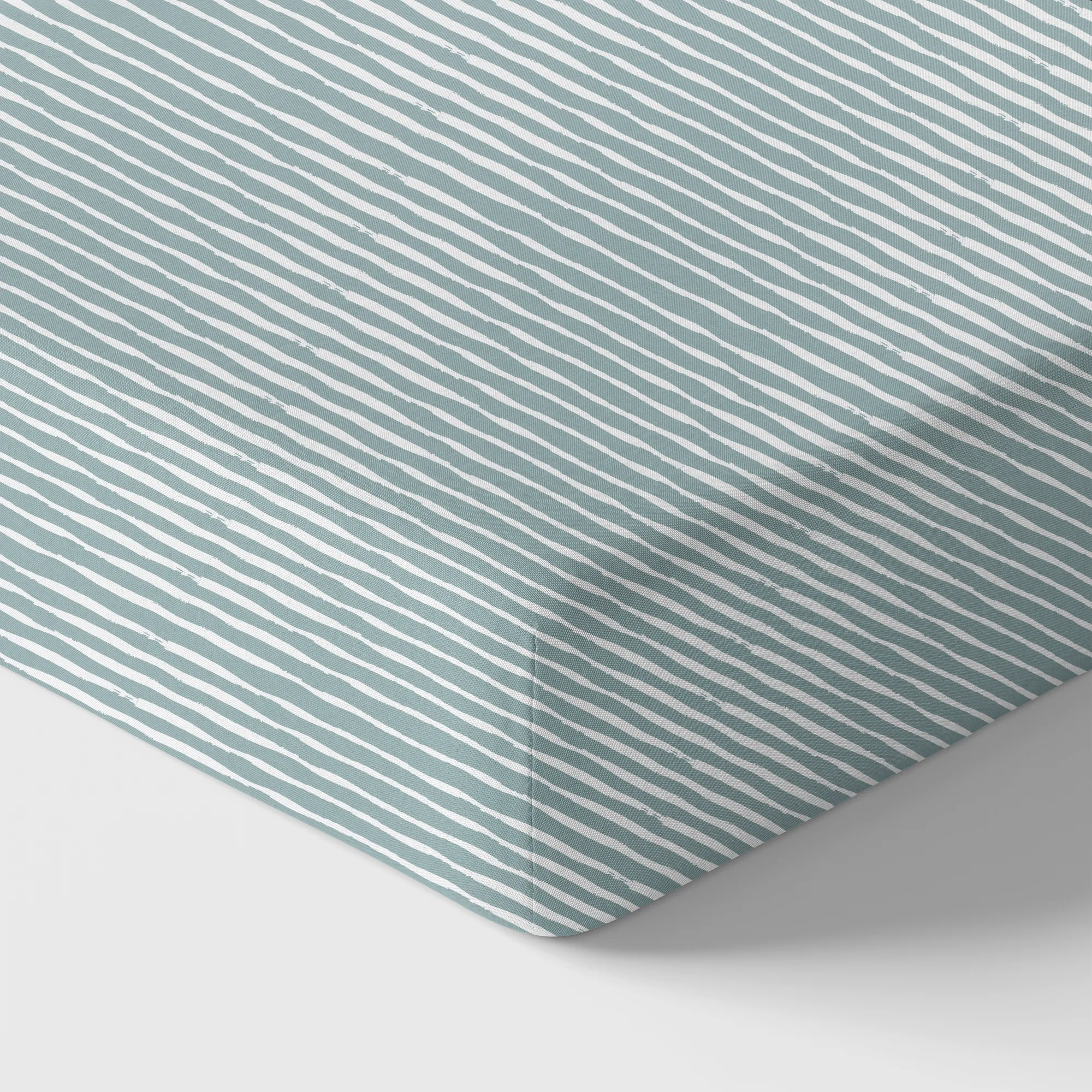 Green Stripes Organic Crib Sheet