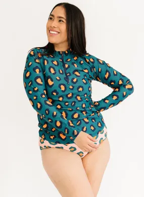 Jade Leopard Rash Guard