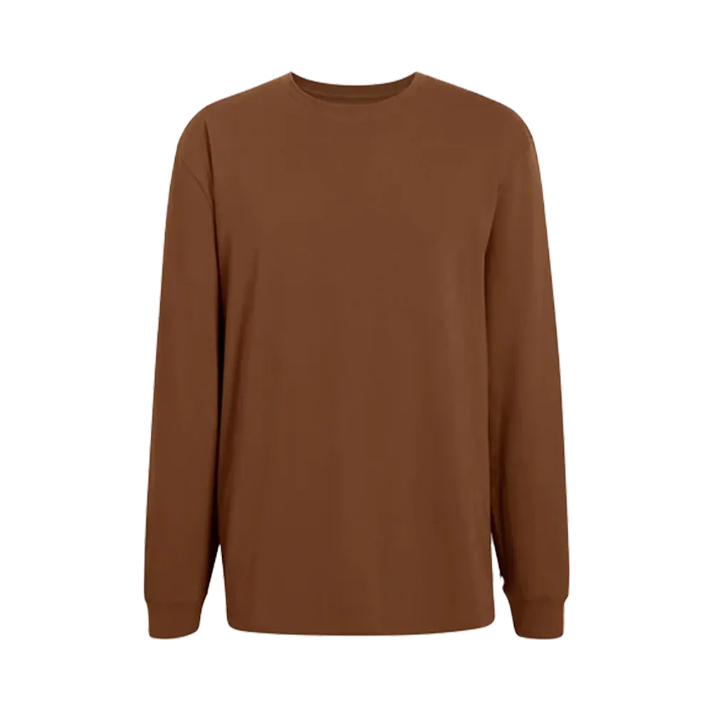 Long Sleeve Boxy Tee | Chocolate