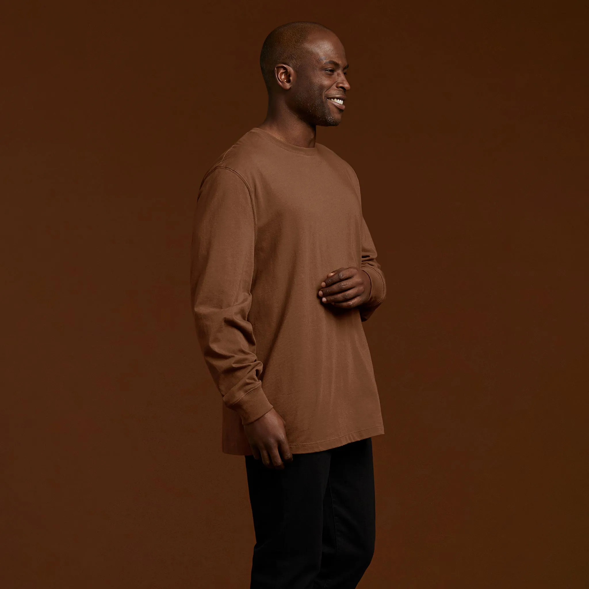 Long Sleeve Boxy Tee | Chocolate