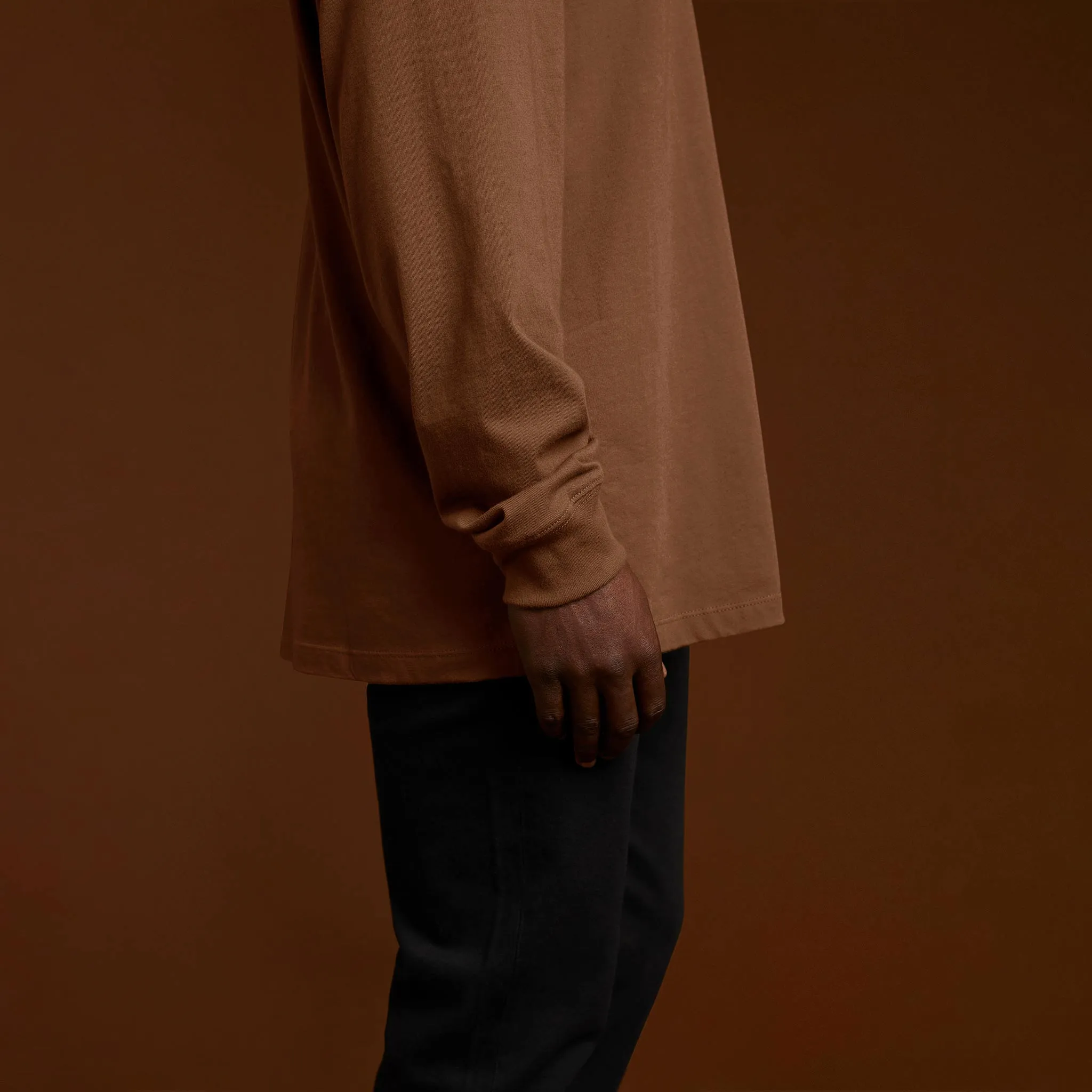 Long Sleeve Boxy Tee | Chocolate