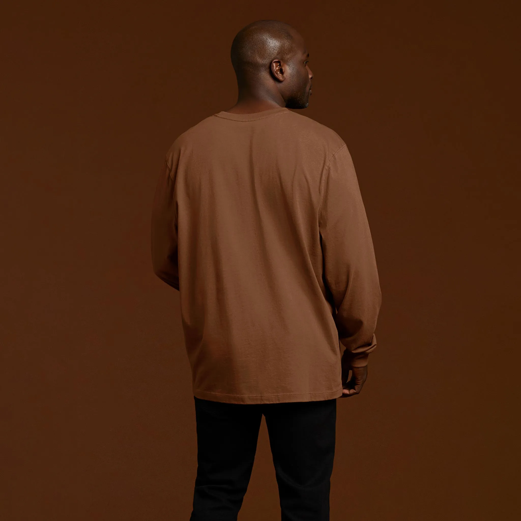 Long Sleeve Boxy Tee | Chocolate