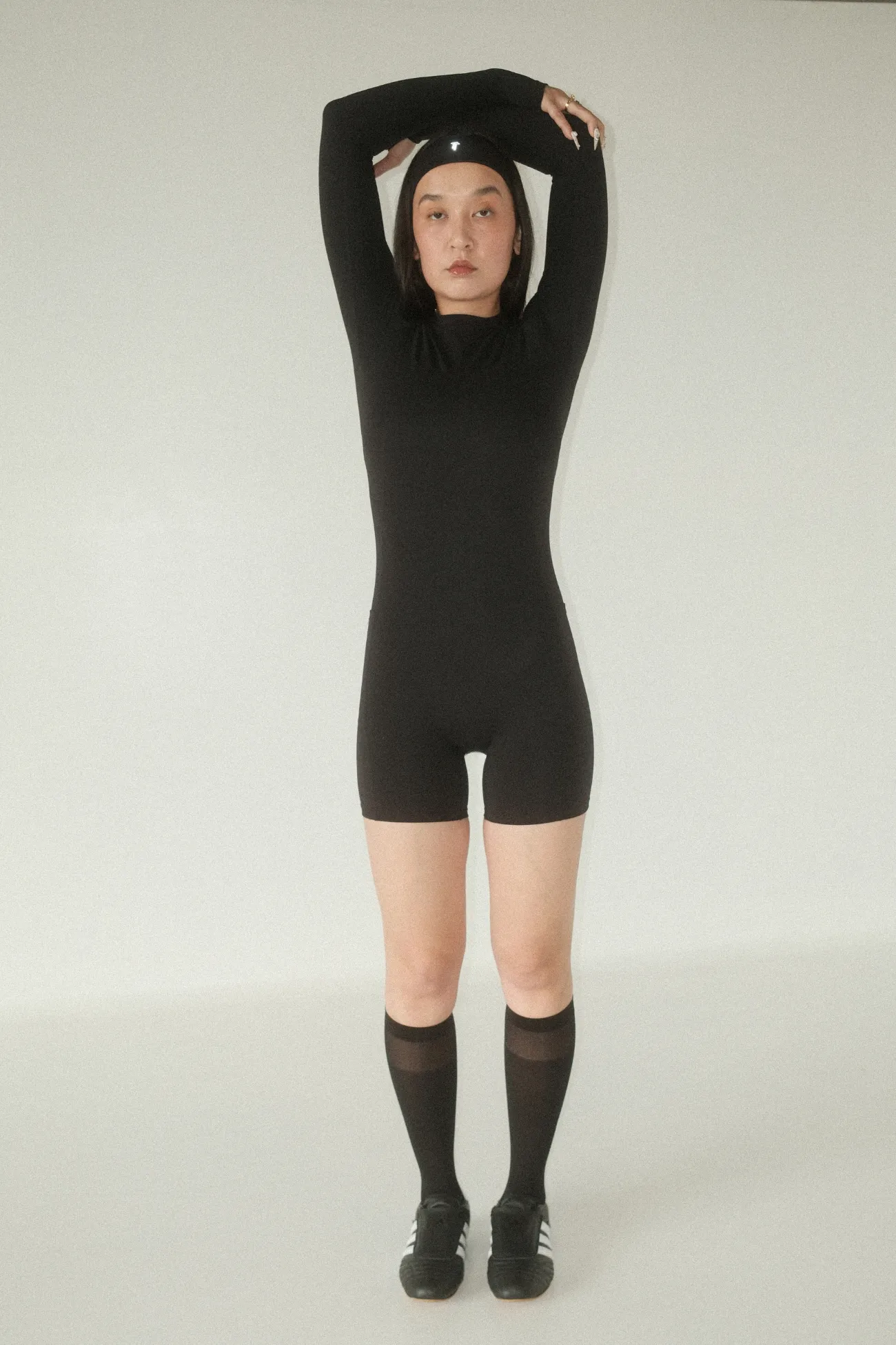 Long Sleeve Pocket Bodysuit - Black