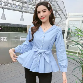 Long Sleeve Ruffles Shirts