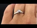 Mixed Metal Black Diamond Bezel Solitaire Engagement Ring