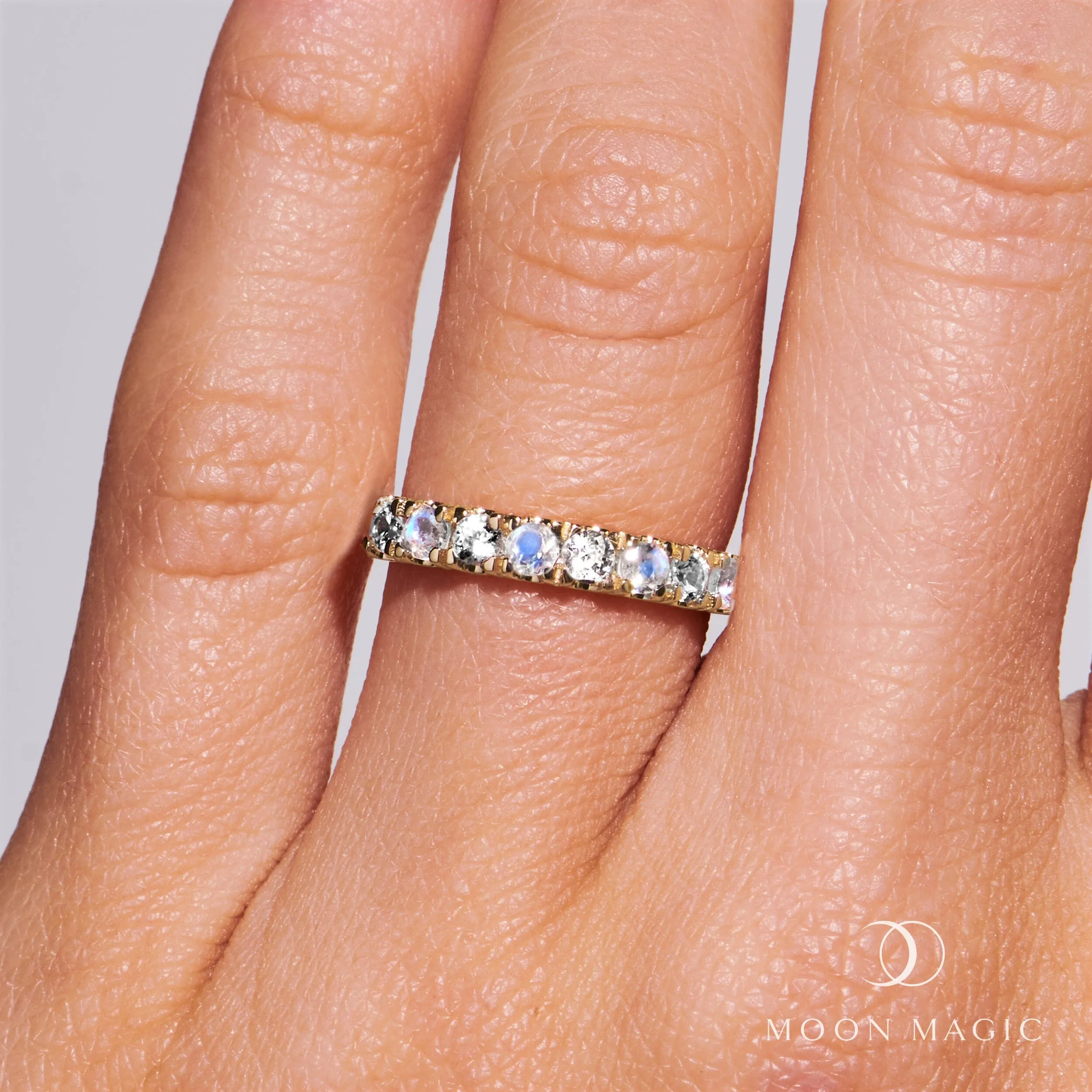 Moonstone Diamond Ring Band - Serenity