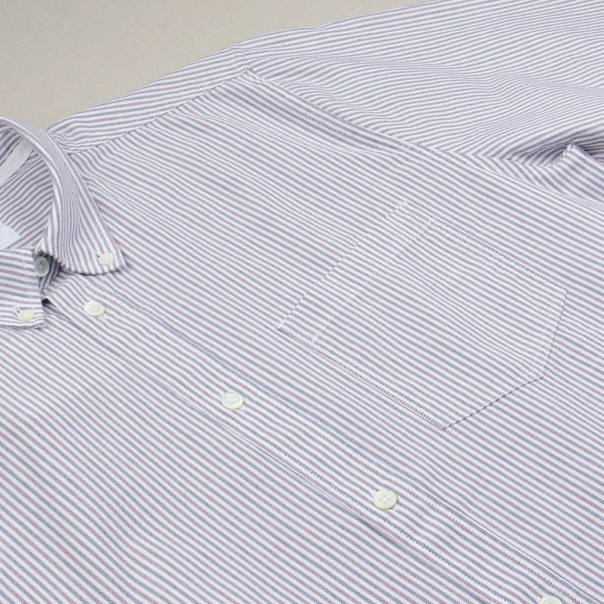 Norse Projects - Anton Oxford Shirt - Eggplant / Dark Navy Stripe