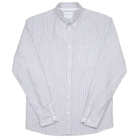 Norse Projects - Anton Oxford Shirt - Eggplant / Dark Navy Stripe