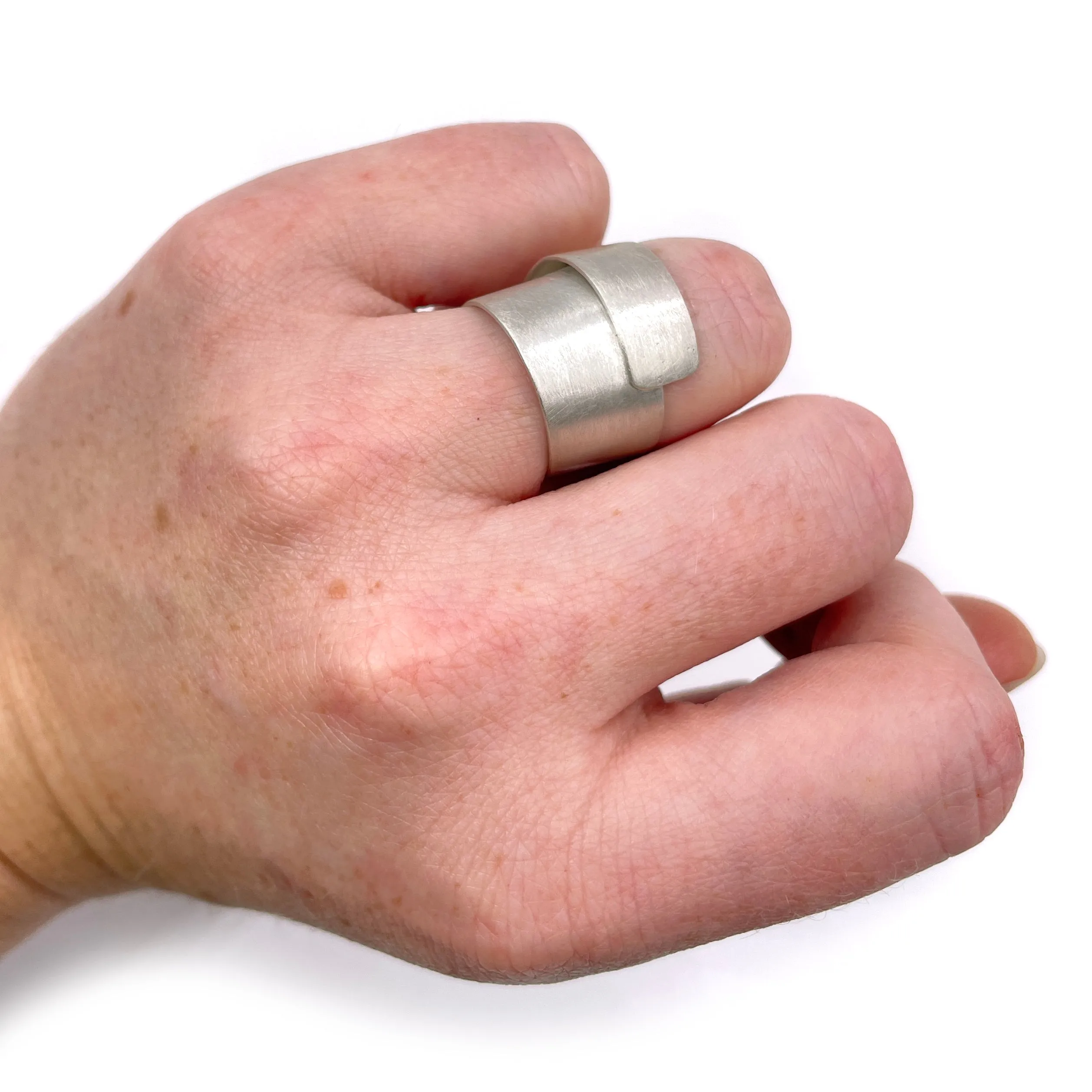 Overlapping Ring, Silver