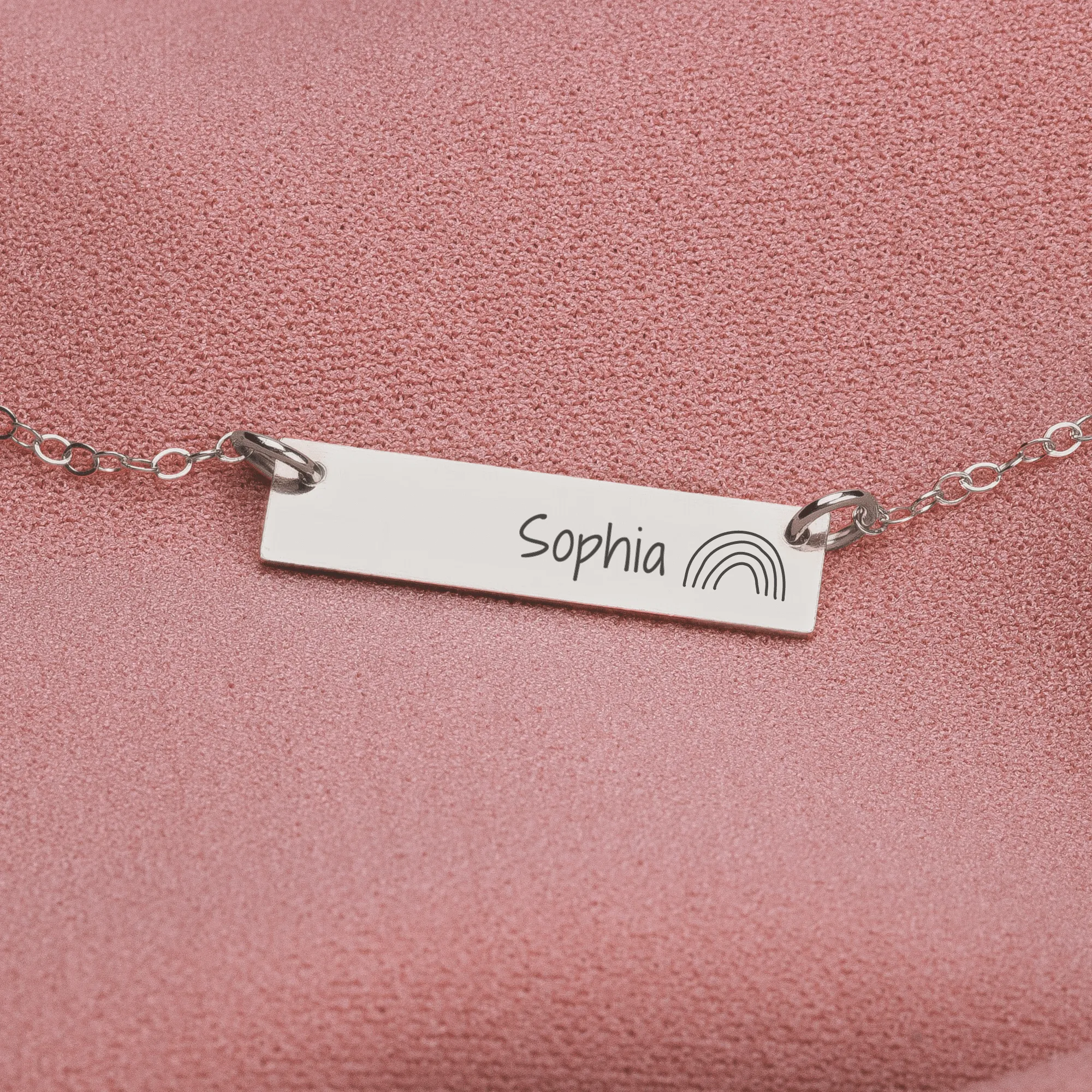 Personalized Name Bar Necklace