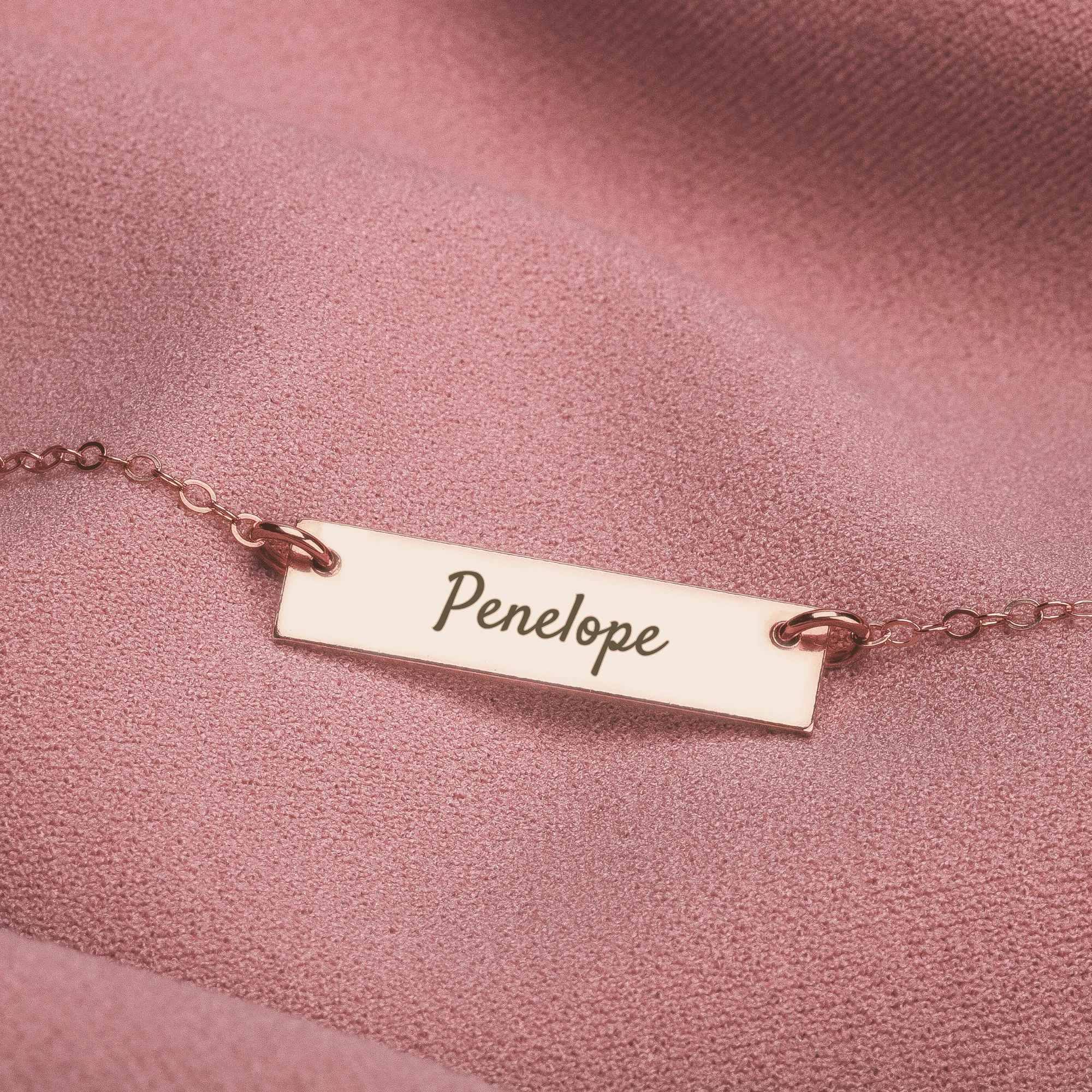 Personalized Name Bar Necklace