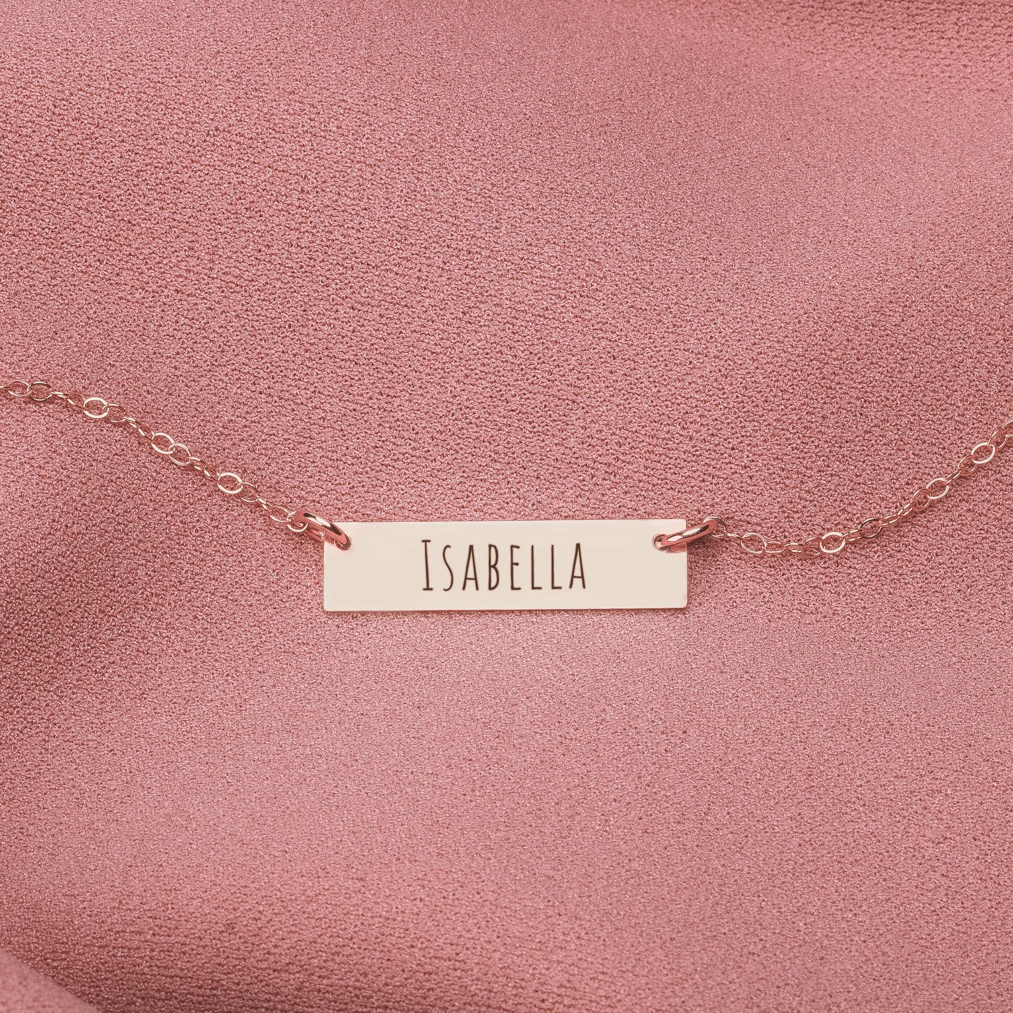 Personalized Name Bar Necklace