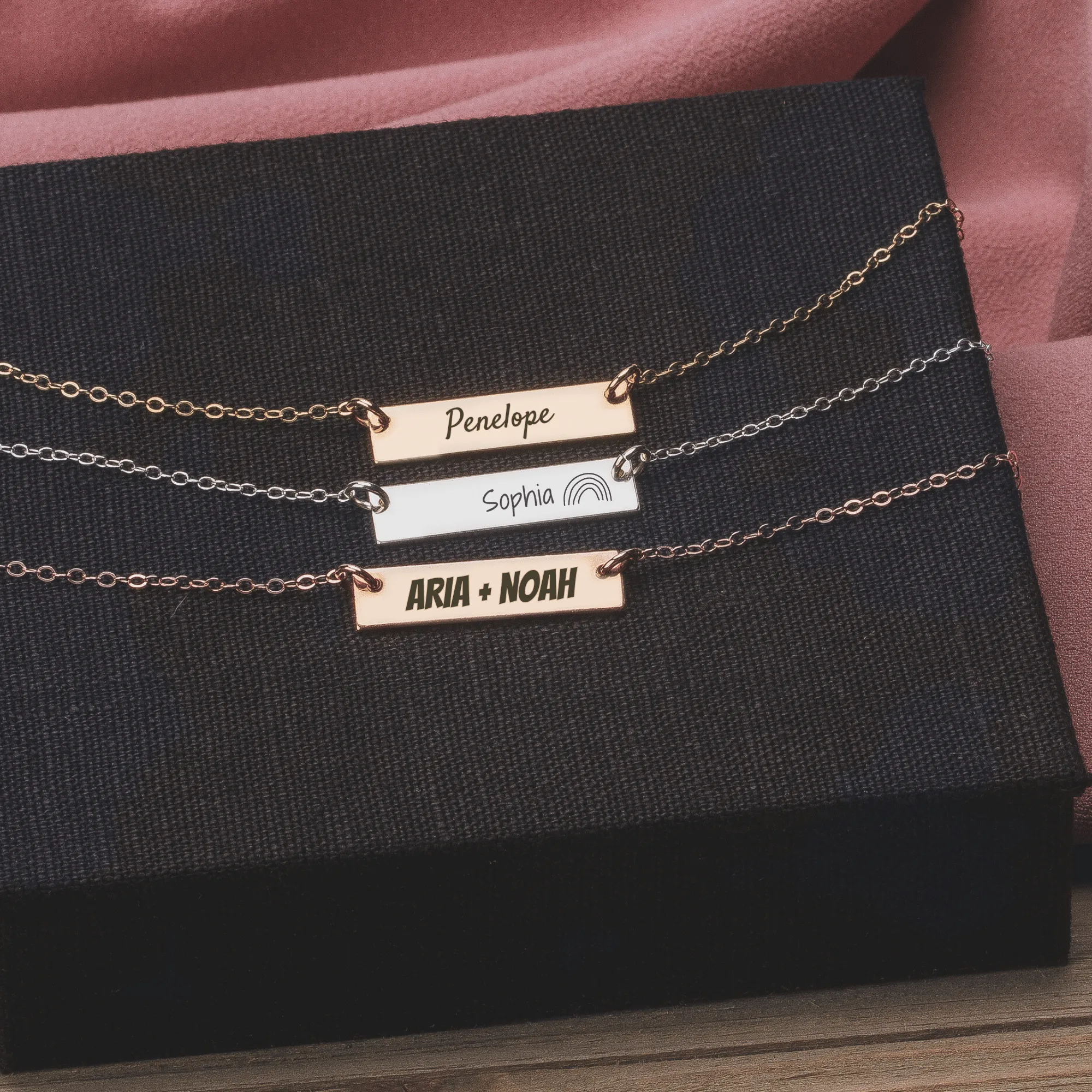 Personalized Name Bar Necklace