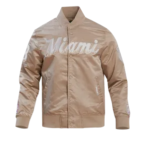 Pro Standard Miami HEAT Taupe Satin Jacket