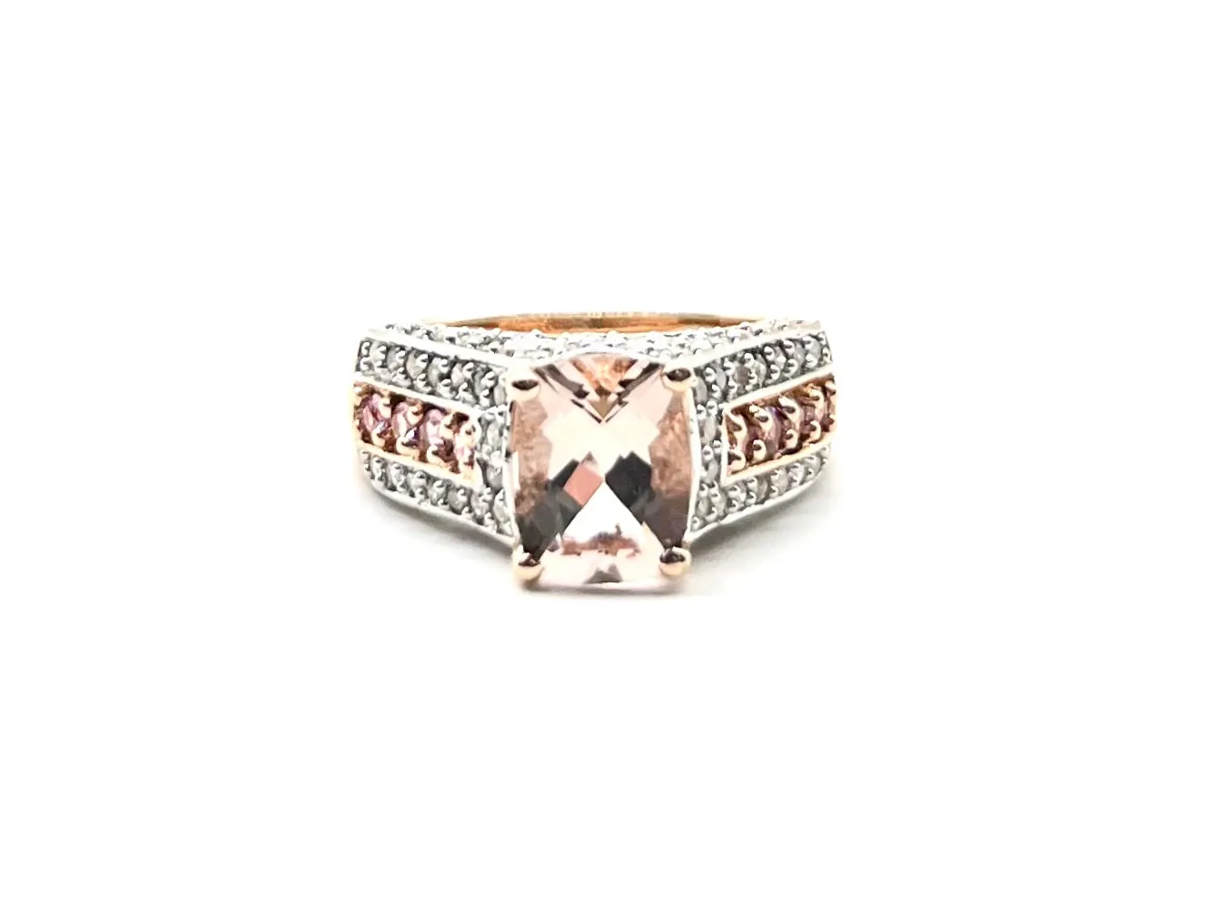 Rose Gold Morganite & Diamond Ring