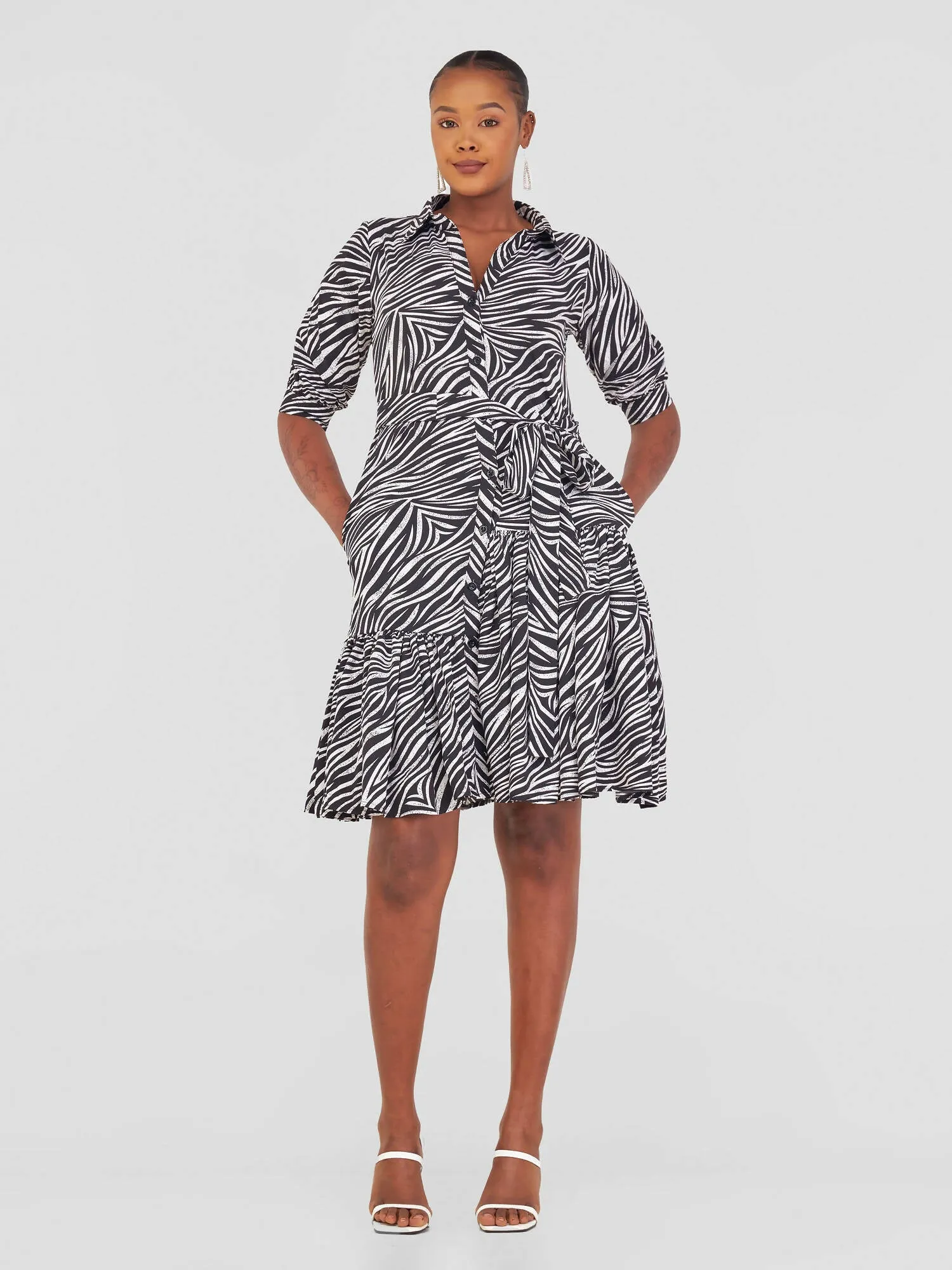 Salok Havilah Ella Shirt Dress - Black Print