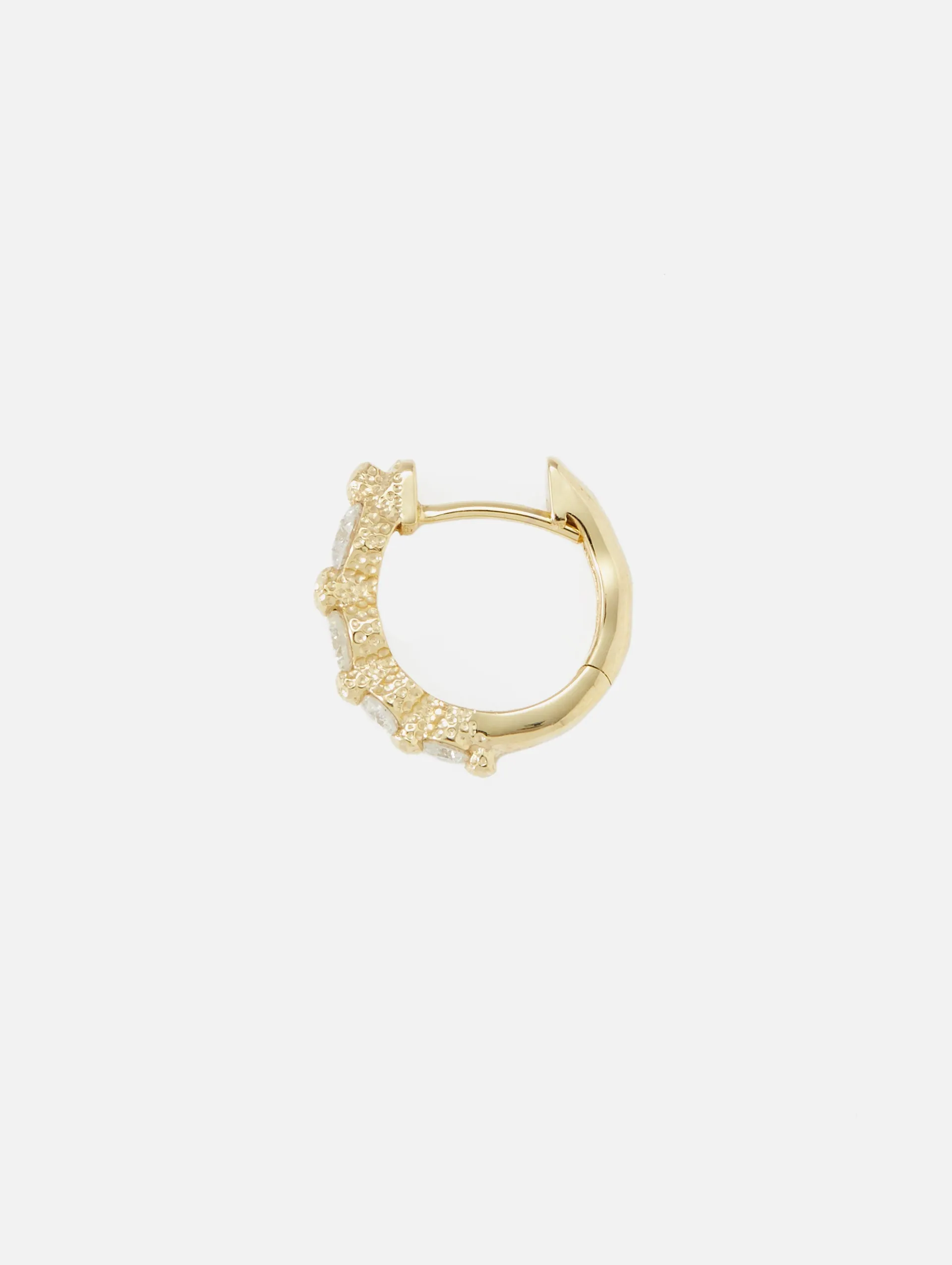 Single Timeless Small Graduated Diamond Hoop