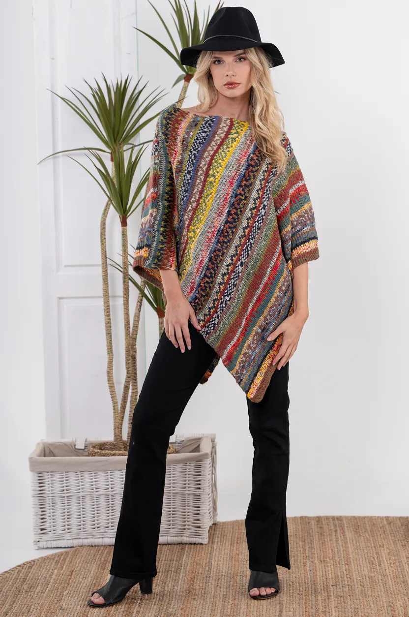 Stripe Poncho