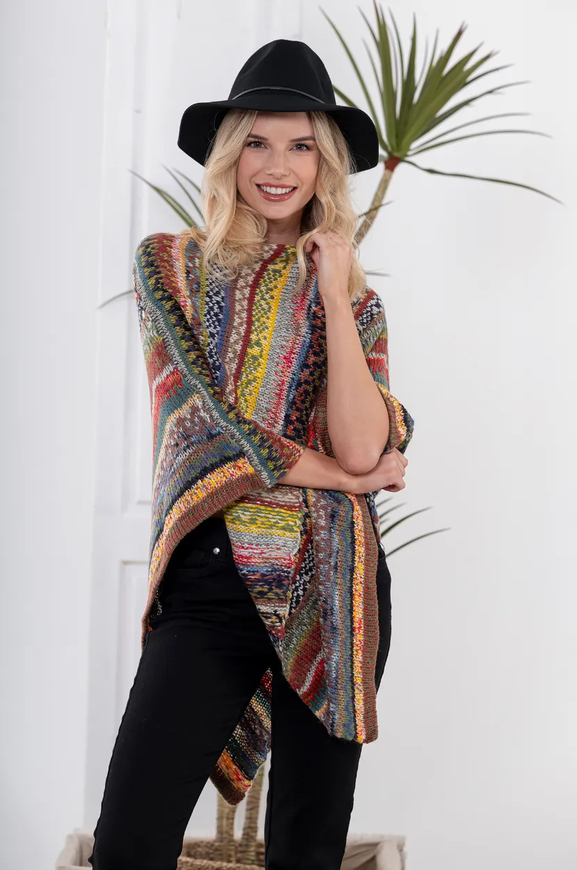 Stripe Poncho