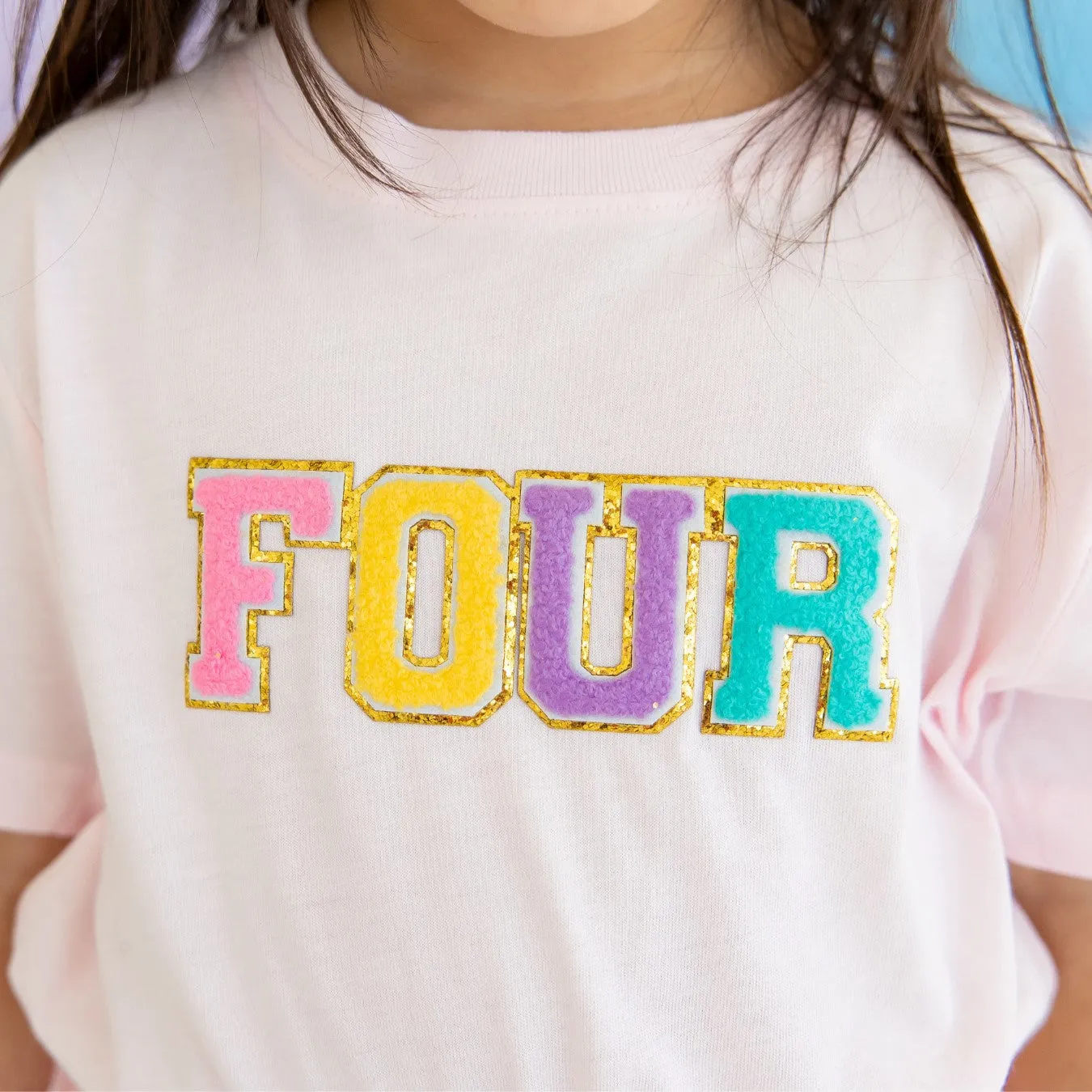 Sweet Wink Fourth Birthday Patch S/S Tee - Ballet