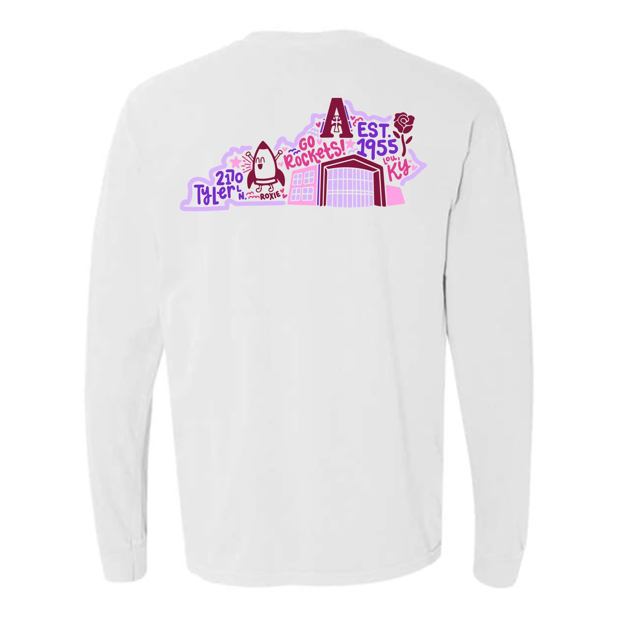 T-shirt - Long Sleeve - White - AHS Collage